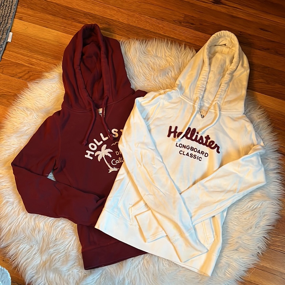 Two Vintage Hollister surf hoodies, size Small